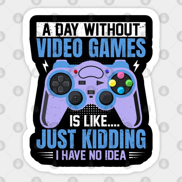 A Day Without Video Games Sticker by Otaku Vibes